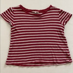 stripped pink and white tee